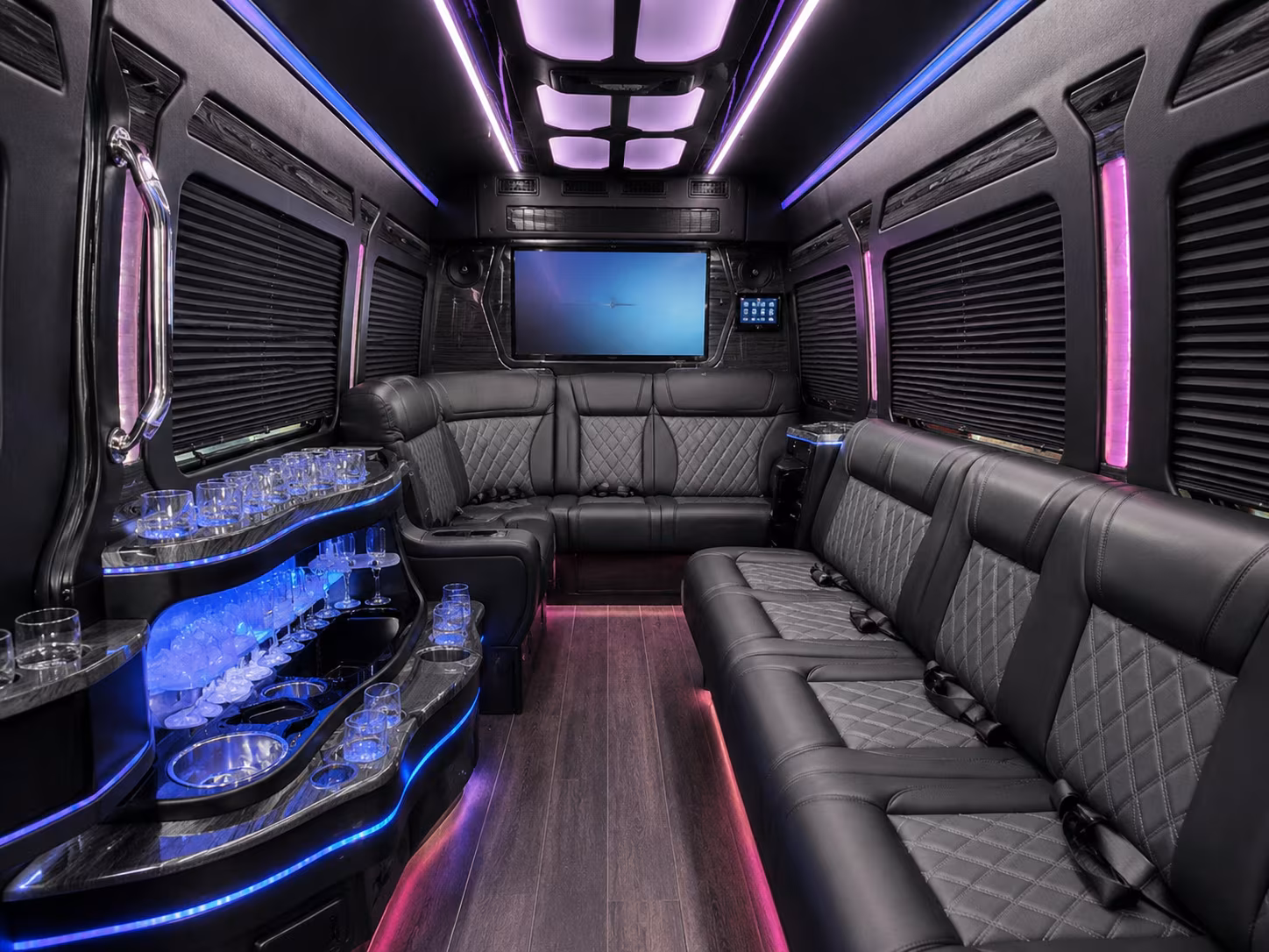 compton private event transportation onboard seating